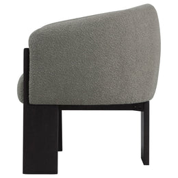 Valdez Boucle Upholstered Barrel Back Accent Chair Beige