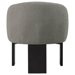 Valdez Boucle Upholstered Barrel Back Accent Chair Beige