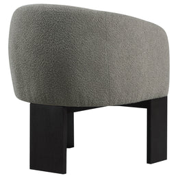 Valdez Boucle Upholstered Barrel Back Accent Chair Beige