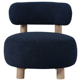 Zonie Boucle Upholstered Barrel Back Accent Chair Orange