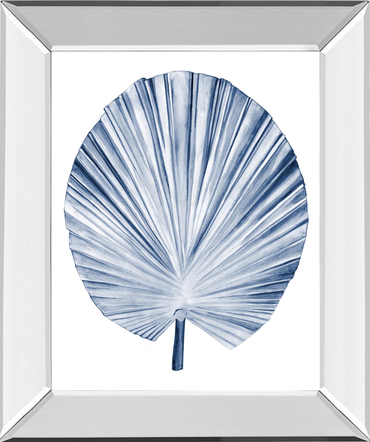 Indigo Tropical Leaves Iv By Megan Meagher 22X26 Mirror Frame Print