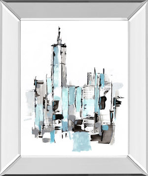 Blue City Ii By Ethan Harper 22X26 Mirror Frame Print