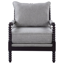 Blanchett Upholstered Bobbin Accent Chair White and Navy
