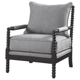 Blanchett Upholstered Bobbin Accent Chair White and Navy