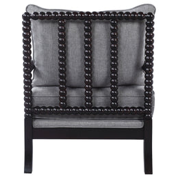 Blanchett Upholstered Bobbin Accent Chair White and Navy