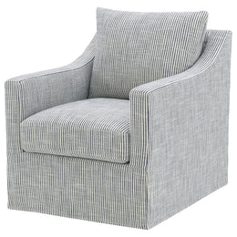 Winter Upholstered Sloped Arm Accent Swivel Chair Beige