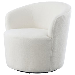 Joyce Upholstered Barrel Back Swivel Chair Burnt Orange