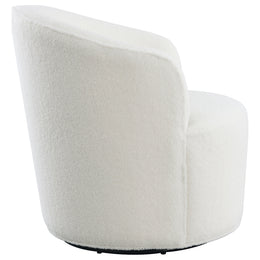 Joyce Upholstered Barrel Back Swivel Chair Burnt Orange
