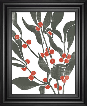 Colorblock Berry Branch Ii By Emma Scarvey 22X26 Framed Print