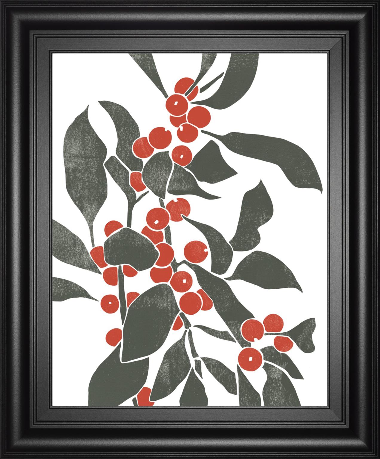 Colorblock Berry Branch Iv By Emma Scarvey 22X26 Framed Print