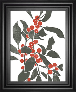 Colorblock Berry Branch Iv By Emma Scarvey 22X26 Framed Print
