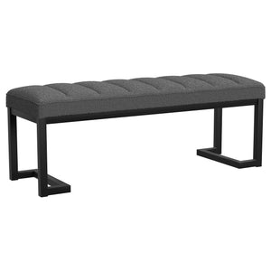 Mesa Boucle Upholstered Tufted Accent Bench Charcoal