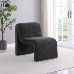 Drayton Upholstered Curved Armless Accent Chair Ivory
