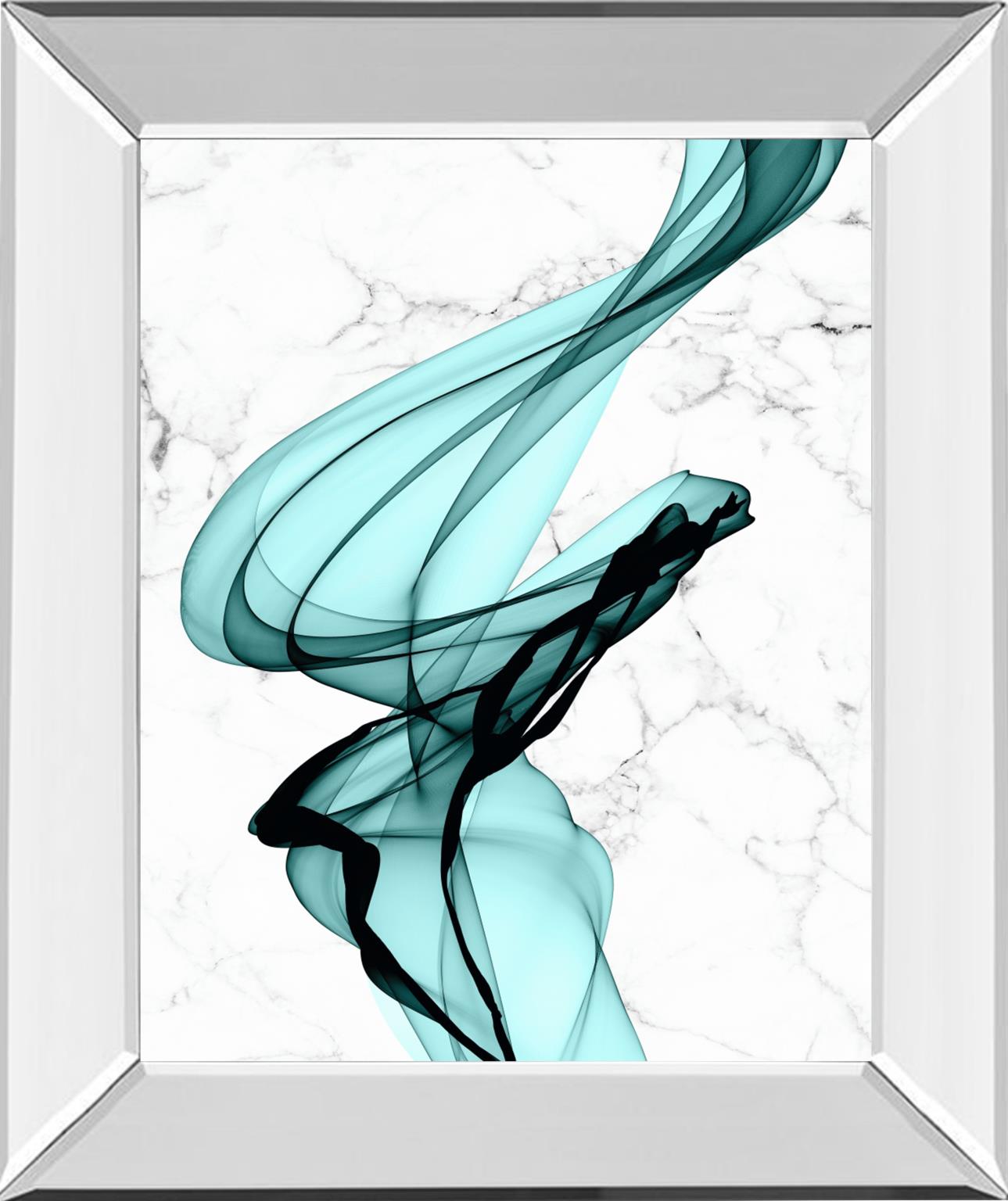 Teal Ribbons I By Irena Orlov 22X26 Mirror Frame Print