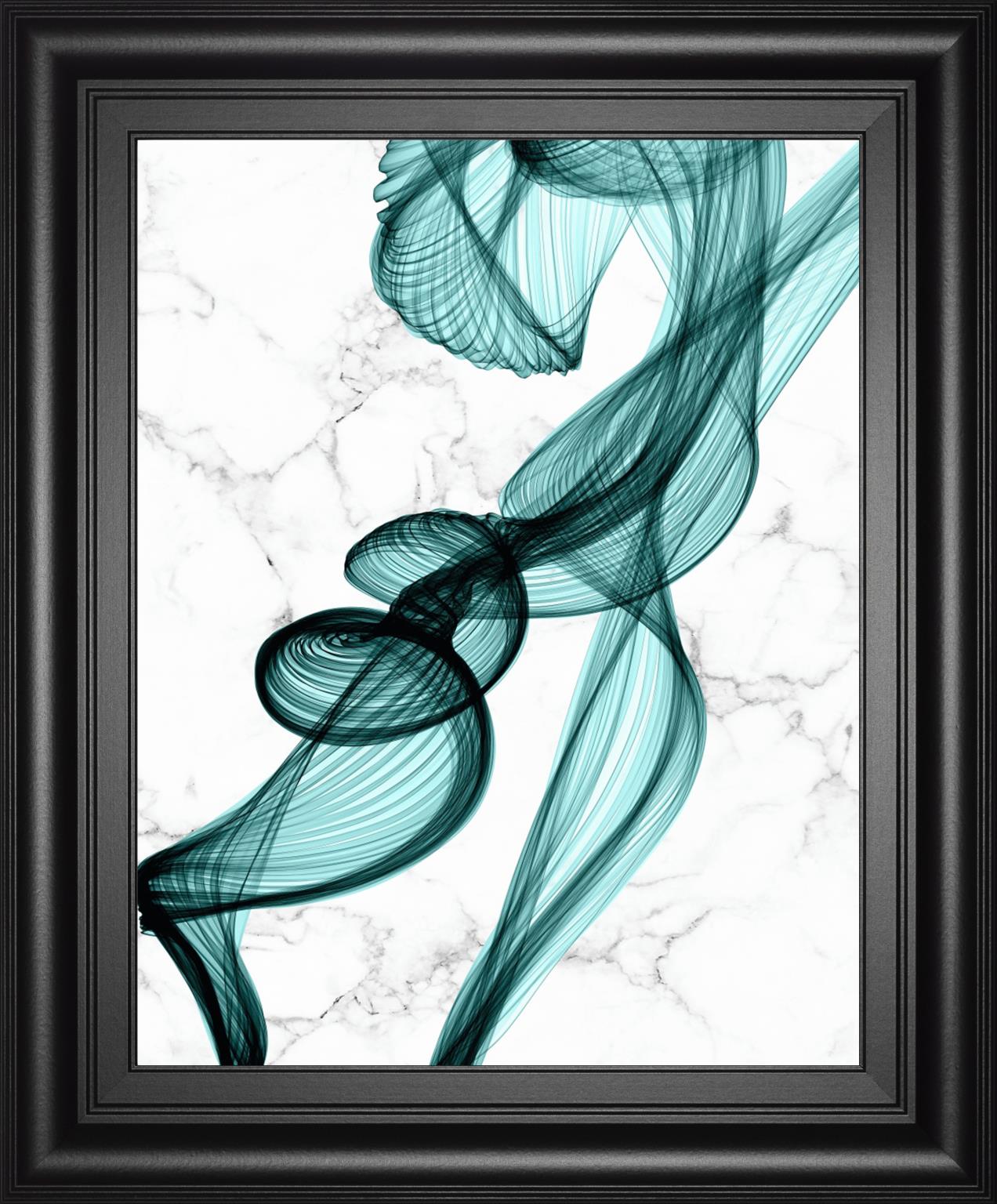 Teal Ribbons Ii By Irena Orlov 22X26 Framed Print