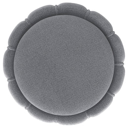 Sora Round Upholstered Ottoman Berry