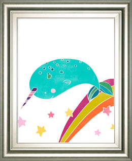 Happy Narwals Ii By June Erica Vess 22X26 Framed Print