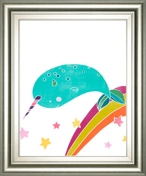 Happy Narwals Ii By June Erica Vess 22X26 Framed Print