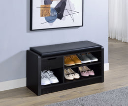 Arrington Storage Bench Black