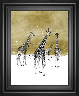 Spotted Giraffe Ii By Annie Warren 22X26 Framed Print