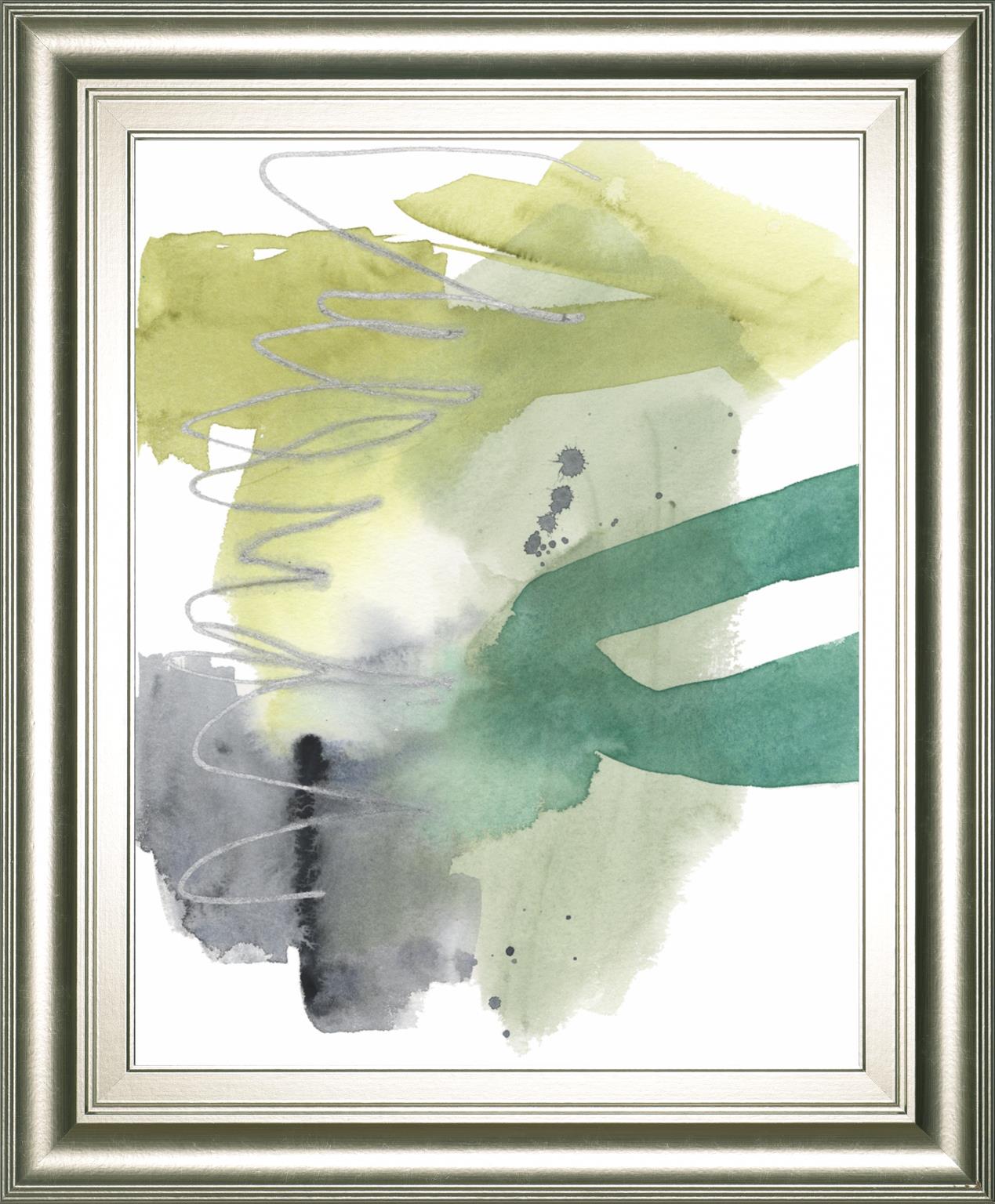 Graffiti Green I By Jennifer Goldberger 22X26 Framed Print