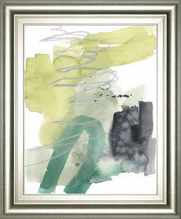 Graffiti Green Ii By Jennifer Goldberger 22X26 Framed Print