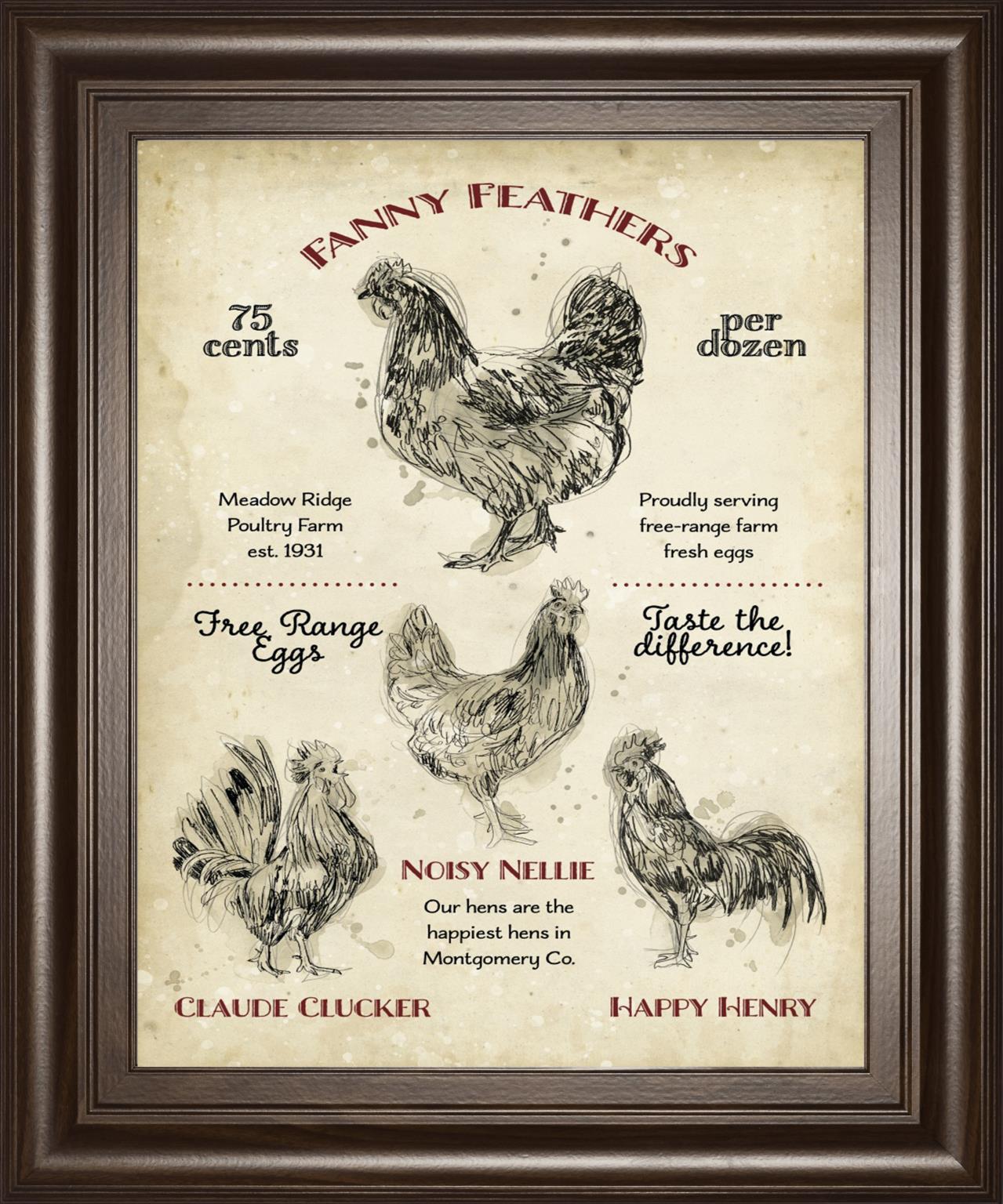 Hen House Ii By Studio W 22X26 Framed Print