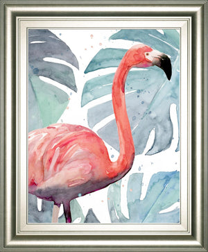 Flamingo Splash I By Annie Warren 22X26 Framed Print