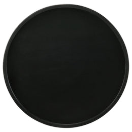 Ixia Round Solid Mango Wood Accent Side Table Black Stain