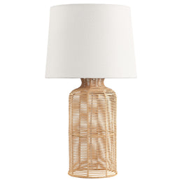Nairobi Empire Shade Handwoven Rattan Table Lamp Natural