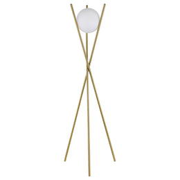 Yamileth 65-inch Spherical Bulb Metal Tripod Floor Lamp Gold