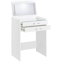Danbury 3-drawer Makeup Vanity & Stool Set Black High Gloss