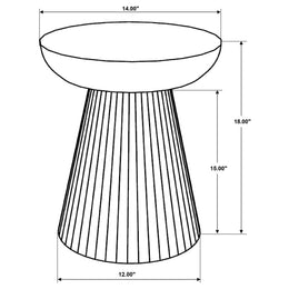 Aureo Round Solid Wood Accent Side Table Wild Honey