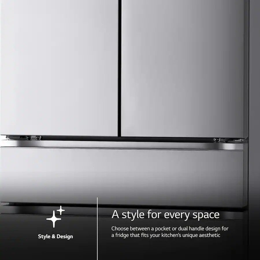 LG - 36-in Standard-Depth MAX 29.6 Cu. Ft. 4-Door French Door Smart Refrigerator with Full-Convert Drawer - Stainless Steel