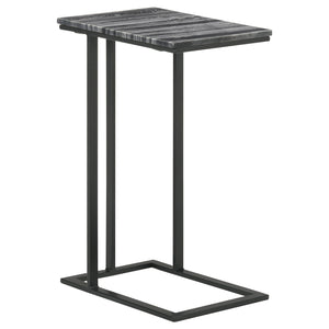 Vicente Marble Top C-Shaped Sofa Side Table Green