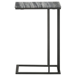 Vicente Marble Top C-Shaped Sofa Side Table Green