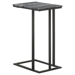 Vicente Marble Top C-Shaped Sofa Side Table Green