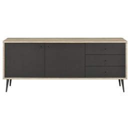 Maeve 2-door Engineered Wood Cabinet Antique Pine and Grey