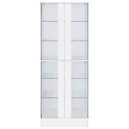 Cabra 4-door LED Curio Display Cabinet Black High Gloss
