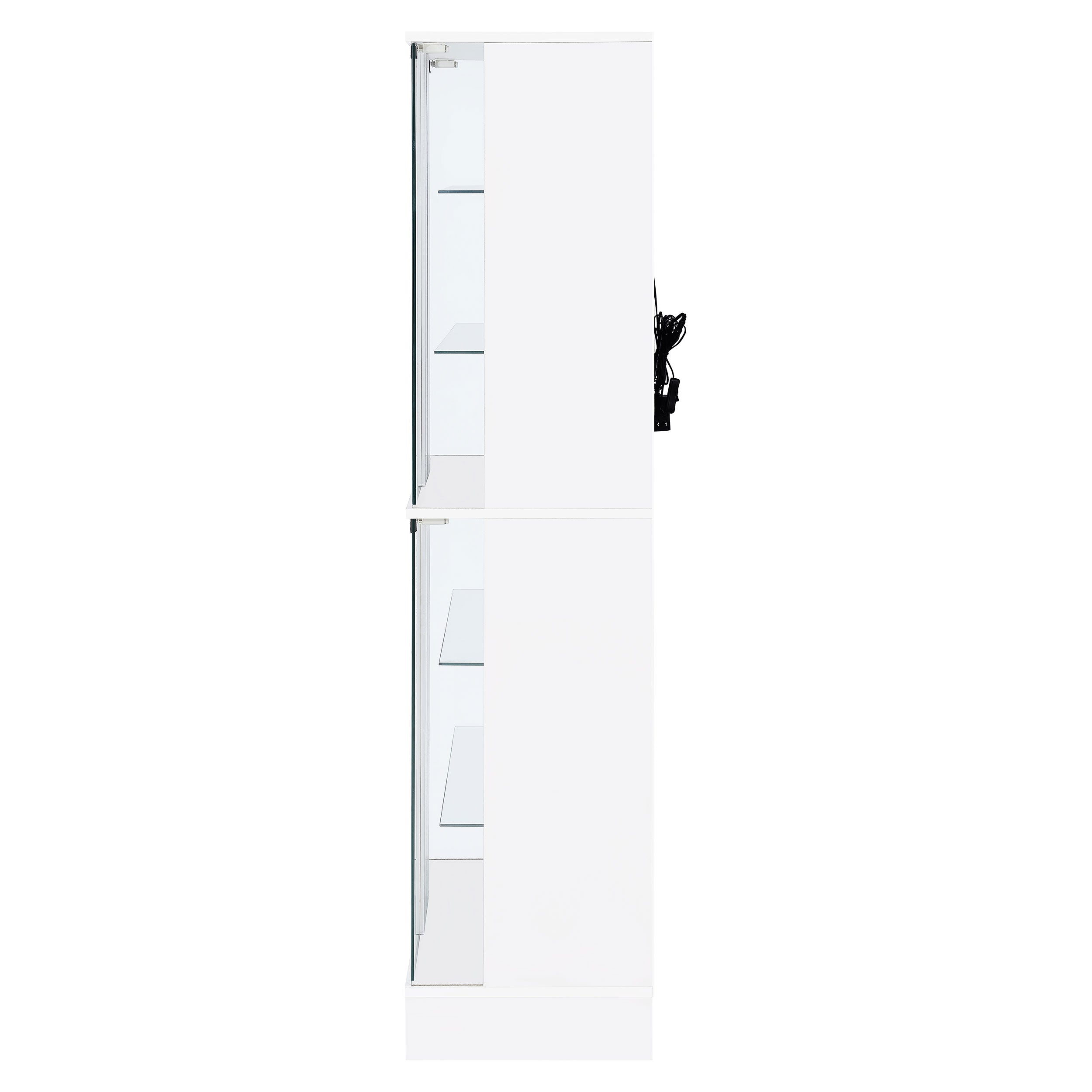 Cabra 4-door LED Curio Display Cabinet Black High Gloss