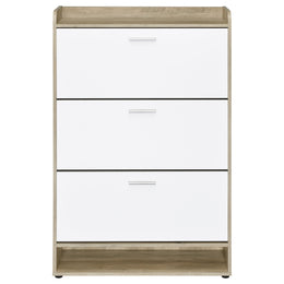 Denia 3-tier Engineered Wood Shoe Cabinet Grey
