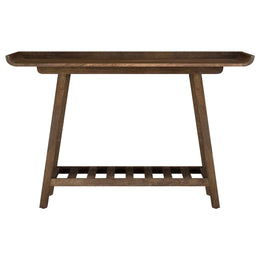 Ornelas 46-inch Console Table with Slatted Shelf Mango Brown