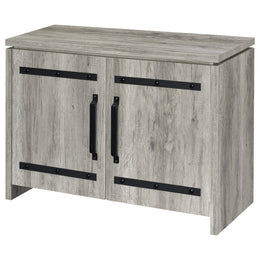 Alejo 2-door Engineered Wood Tall Cabinet Grey Driftwood