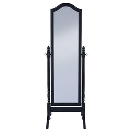 Cabot Wood Adjustable  Length Cheval Mirror Black