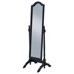 Cabot Wood Adjustable  Length Cheval Mirror Black
