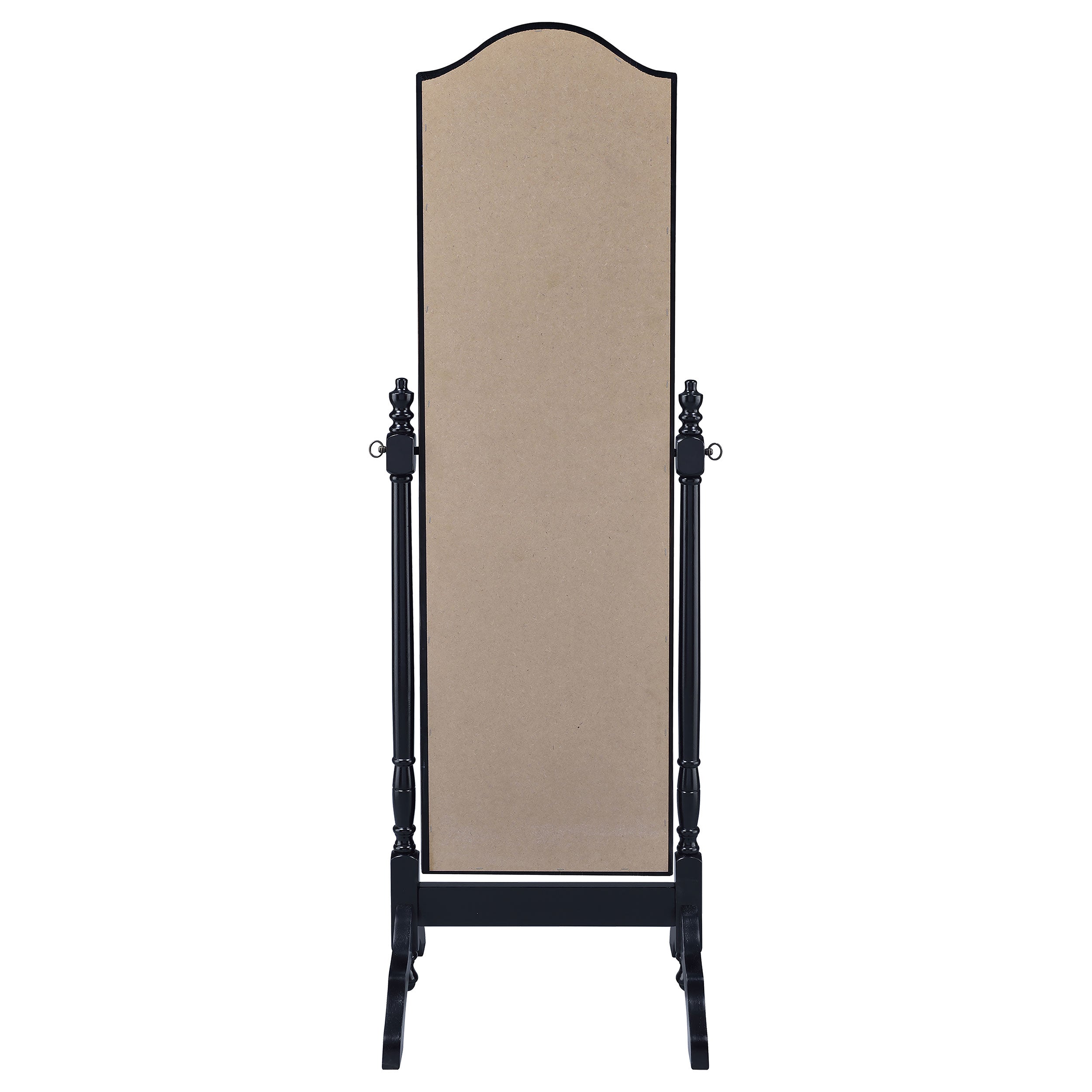 Cabot Wood Adjustable  Length Cheval Mirror Black