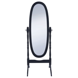 Foyet Wood Adjustable  Length Cheval Mirror Black