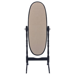 Foyet Wood Adjustable  Length Cheval Mirror Black