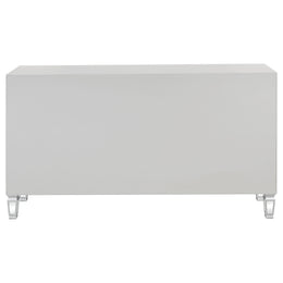Leticia 3-drawer Mirrored Storage Accent Cabinet Silver