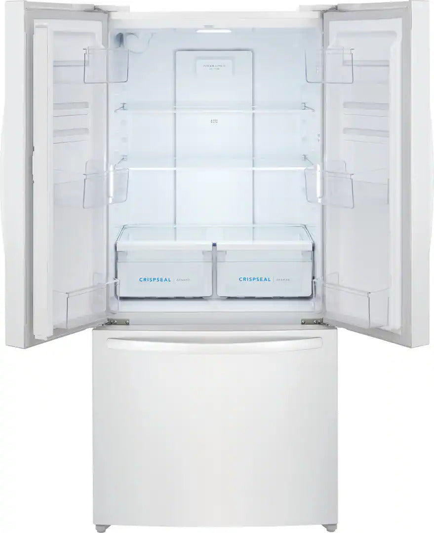 Frigidaire - 31 in. Wide 18 Cu. Ft. Counter Depth French Door Refrigerator with CrispSeal Crispers - White